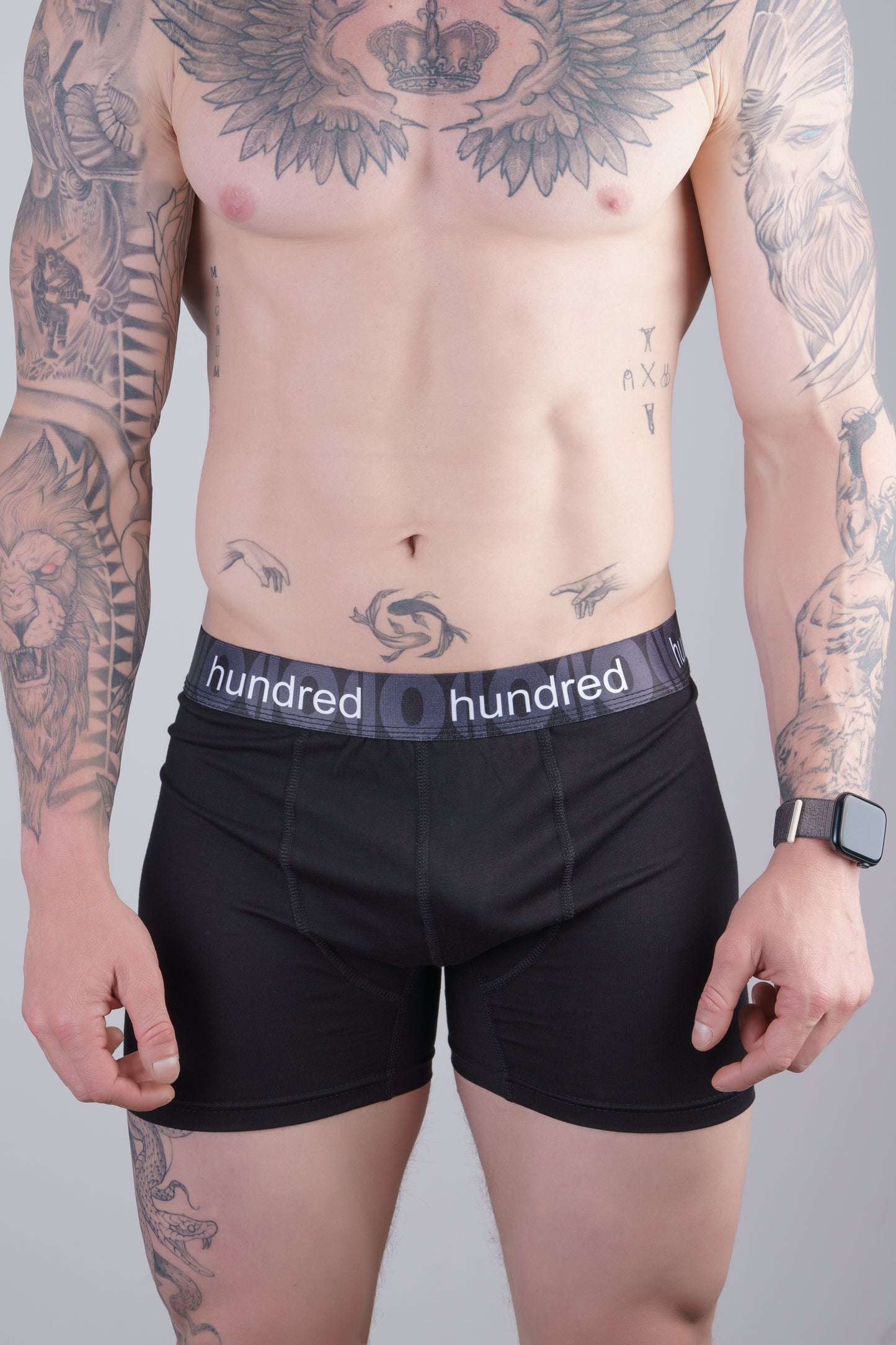 hundred Erkek 3'lü Kutulu Premium Pamuklu Boxer (SİYAH-LACİVERT-GRİ) MDL 2