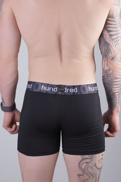 hundred Erkek 3'lü Kutulu Premium Pamuklu Boxer (SİYAH-LACİVERT-BORDO) MDL 2