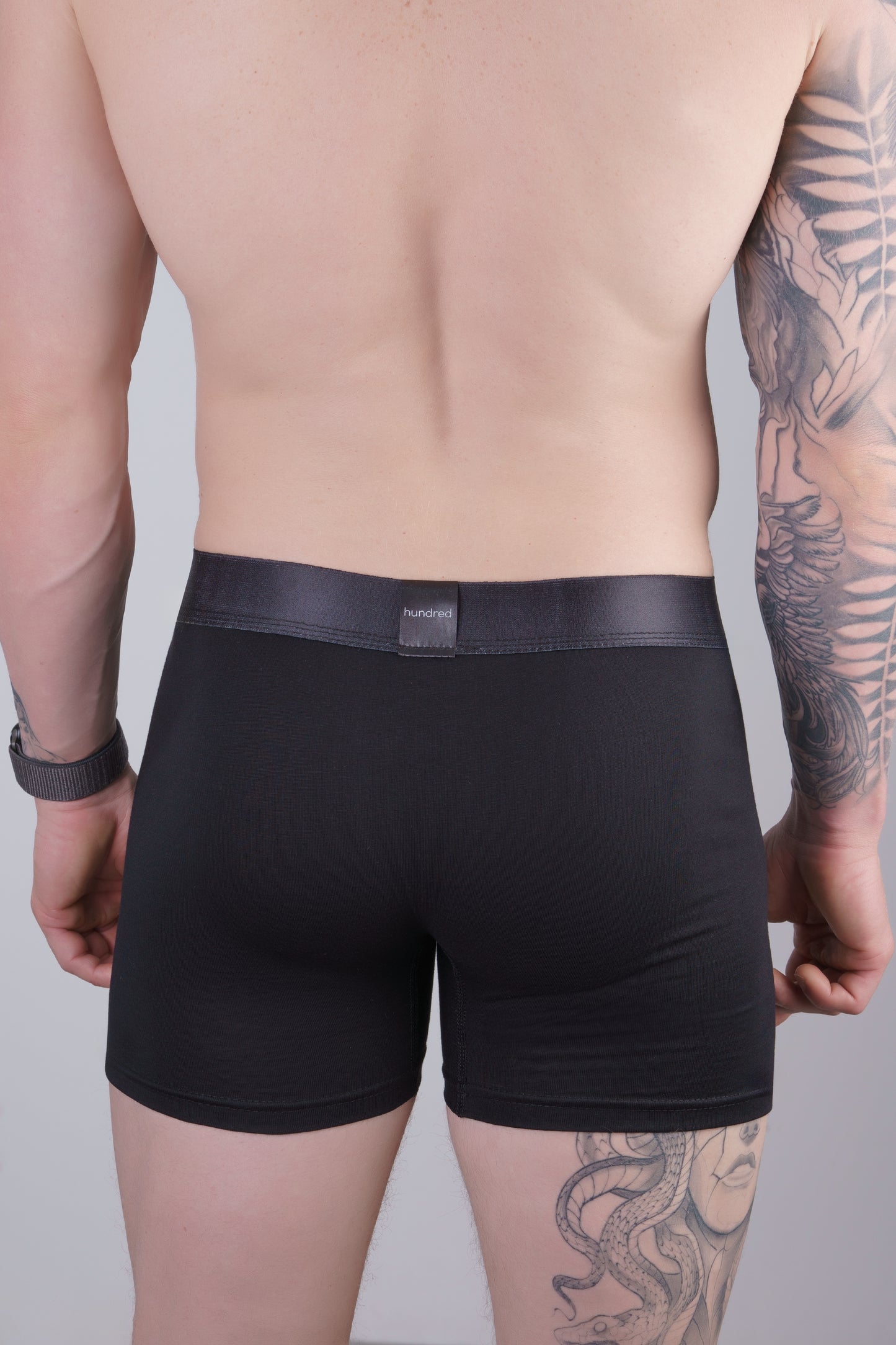 hundred 3'lü Kutulu Premium Pamuklu Siyah Erkek Boxer MDL1